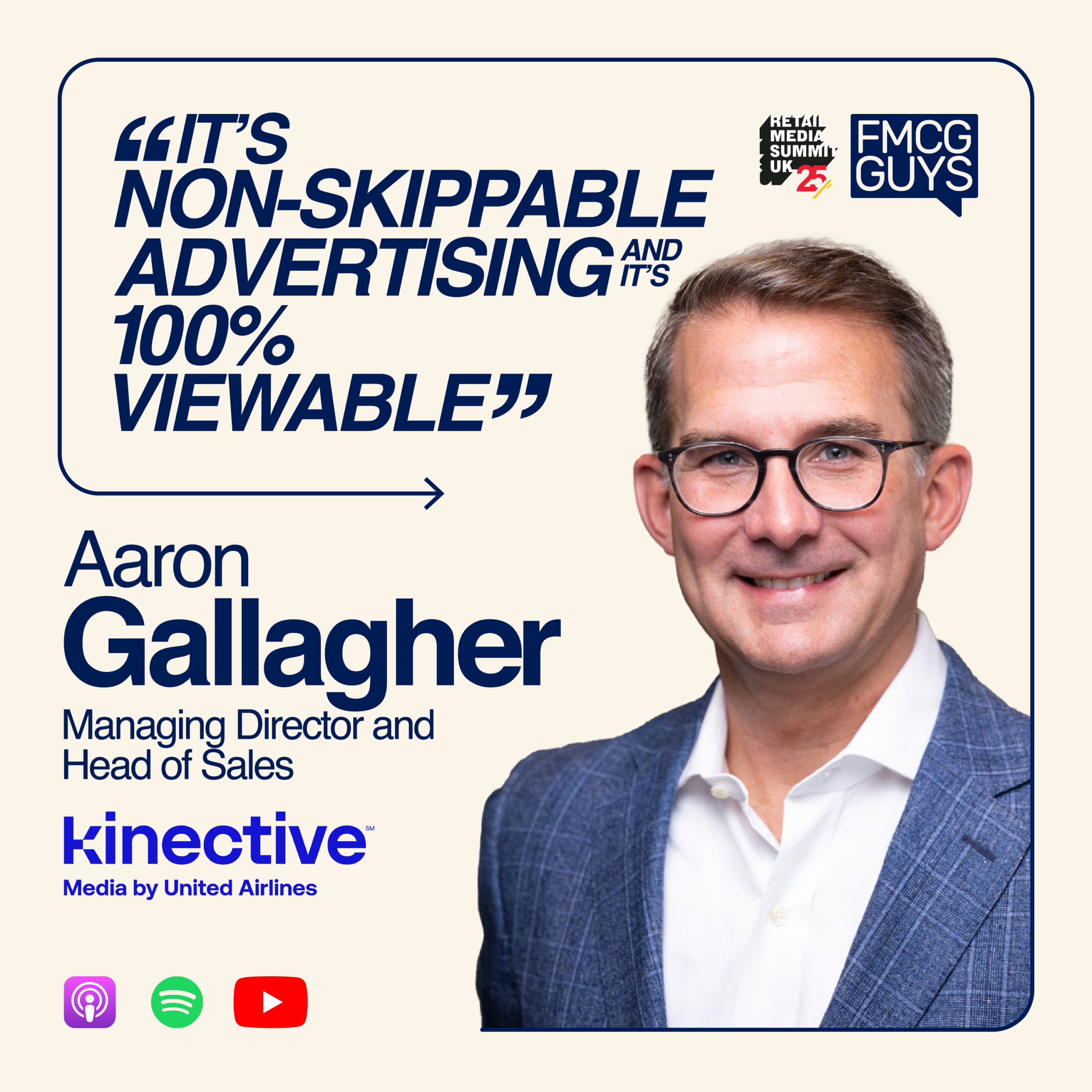 283. Aaron Gallagher, MD and Head of Sales at Head of Sales Kinective Media℠ by United Airlines: Trael Media Network, Behavioural Patterns, Business Travel, FMCG Opportunities, Aviation Geeking