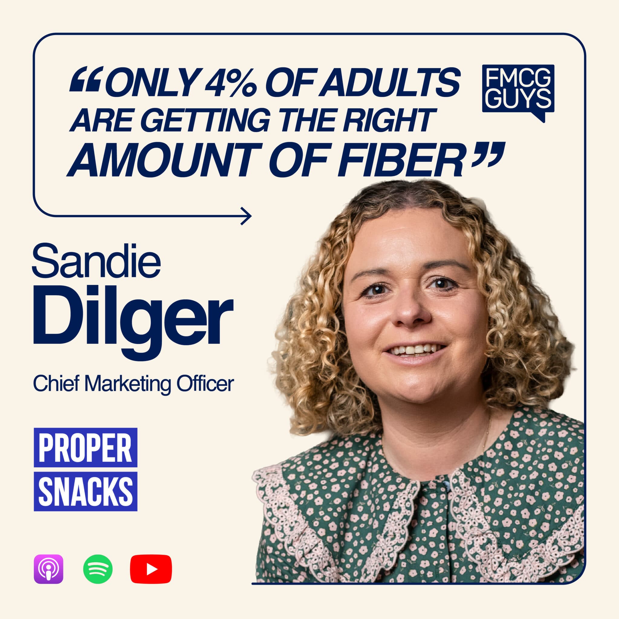 314. Sandie Dilger, CMO at Proper Snacks: Agency to Brand, Better Snacking , Fiber is the new Protein, Fostering Creativity